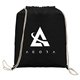 a black java - 5 oz cotton drawstring backpack