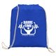 a blue 2388 java - 5 oz cotton drawstring backpack