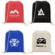 a group of java - 5 oz cotton drawstring backpack