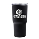 aerial view a black the carova - 18 oz stainless steel shell auto tumbler, image 1 of 2