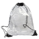 aerial view a clear diamond clear tpu drawstring backpack, image 1 of 4