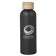 aerial view a black econscious grove 17oz vacuum insulated bottle, image 1 of 4