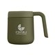 aerial view a moss green workspace 12oz vacuum insulated mug, image 1 of 5