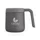 aerial view a pebble gray workspace 12oz vacuum insulated mug, image 1 of 5