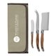 aerial view a khaki home table charcuterie knife set, image 1 of 4
