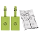 a green pms 7495 travel - ready luggage tag duo