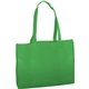 a green textured non woven tote bag - full color