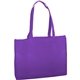 a purple textured non woven tote bag - full color