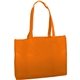 a orange textured non woven tote bag - full color