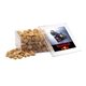 a clear acrylic box with peanuts