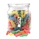 a clear glass jar jar with sour patch kids