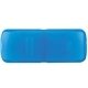a translucent blue promotional custom plastic bandage dispenser with pill case