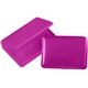 aerial view a translucent purple translucent plastic boxes customizable storage solutions, image 1 of 2