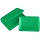 aerial view a translucent green translucent plastic boxes customizable storage solutions, image 1 of 2