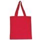 a red cotton canvas tote bag