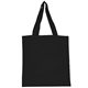 a black cotton canvas tote bag