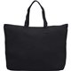 a black cotton canvas tote bag