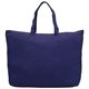 aerial view a navy cotton canvas tote bag, image 1 of 2