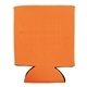 aerial view a orange promotional custom collapsible faux neoprene can cooler cup holder, image 1 of 2