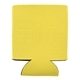 aerial view a yellow promotional custom collapsible faux neoprene can cooler cup holder, image 1 of 2