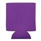 aerial view a purple promotional custom collapsible faux neoprene can cooler cup holder, image 1 of 2