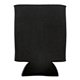 aerial view a black promotional custom collapsible faux neoprene can cooler cup holder, image 1 of 2