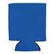 aerial view a blue promotional custom collapsible faux neoprene can cooler cup holder, image 1 of 2