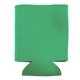 aerial view a green promotional custom collapsible faux neoprene can cooler cup holder, image 1 of 2