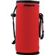 aerial view a red collapsible polyester and polyvinyl bottle cooler, image 1 of 3