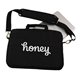 a black padded messenger bag