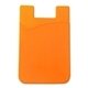 aerial view a orange roadrunner silicone cling cell / smart phone wallet, image 1 of 2