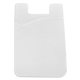 aerial view a white roadrunner silicone cling cell / smart phone wallet, image 1 of 5