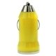 aerial view a yellow nugget usb car charger / power adaptor, image 1 of 2