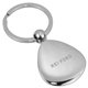 aerial view a silver infini laser engraved metal keyholder, image 1 of 5