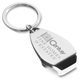 aerial view a silver elite laser engraved metal bottle opener keyholder, image 1 of 7