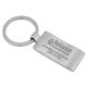 aerial view a silver economy laser engraved metal keyholder, image 1 of 7