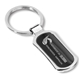 aerial view a silver gianna laser engraved metal keyholder, image 1 of 6