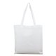 aerial view a white 15w x 16h - catalina day tote shopping bag with hook and loop fastener closure, image 1 of 2