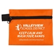 aerial view a orange 5 w x 4-1/4 h - small zipper storage pouch, image 1 of 2