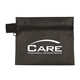 aerial view a black 5 w x 4-1/4 h - small zipper storage pouch, image 1 of 2