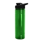 aerial view a black lid & transparent-green bottle 24 oz slim fit halcyon water bottles with drink - thru lid, image 2 of 2