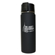aerial view a black halcyon(r) 20 oz sport bottle w / push button lid, laser engraved, large, image 1 of 2