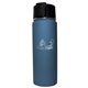 aerial view a slate blue halcyon(r) 20 oz sport bottle w / push button lid, laser engraved, large, image 1 of 2