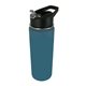 aerial view a slate blue halcyon(r) 20 oz sports bottle with flip straw lid, laser engraved, large, image 1 of 2