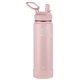aerial view a blush takeya(r) 24 oz actives with straw lid, laser, premium, image 1 of 2