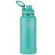 aerial view a teal takeya(r) 32 oz actives with spout lid, laser, premium, image 1 of 2