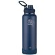 aerial view a midnight takeya(r) 40 oz actives with spout lid, laser, standard, image 1 of 2