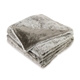 aerial view a brown luxe faux fur throw blanket - brown, image 1 of 5