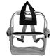 a gray two - tone double handle backpack