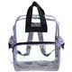 a lavender/black two - tone double handle backpack